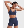 image:imageYEOREO LuxFlow Sports Bras for Women V Neck Adjustable Thin Straps Padded Workout Yoga Top Basic Wireless CamisoleNavy
