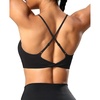image:imageYEOREO CoreFlex Sports Bras for Women Workout Twist Cross Back Padded Adjustable Spaghetti Straps Gym Yoga TopsBlack