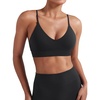 image:imageYEOREO LuxFlow Sports Bras for Women V Neck Adjustable Thin Straps Padded Workout Yoga Top Basic Wireless CamisoleBlack