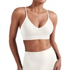 image:imageYEOREO LuxFlow Sports Bras for Women V Neck Adjustable Thin Straps Padded Workout Yoga Top Basic Wireless CamisoleWhite