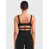 image:imageYEOREO CoreFlex Workout Tank Tops Women Open Back Built in Bra Longline Yoga Crop Top Gym Backless Padded CamisoleBlack