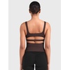 image:imageYEOREO CoreFlex Workout Tank Tops Women Open Back Built in Bra Longline Yoga Crop Top Gym Backless Padded CamisoleCocoa
