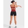 image:imageYEOREO CoreFlex Workout Tank Tops Women Open Back Built in Bra Longline Yoga Crop Top Gym Backless Padded CamisoleMaroon