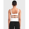 image:imageYEOREO CoreFlex Workout Tank Tops Women Open Back Built in Bra Longline Yoga Crop Top Gym Backless Padded CamisoleWhite