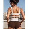 image:imageYEOREO CoreFlex Workout Tank Tops Women Open Back Built in Bra Longline Yoga Crop Top Gym Backless Padded CamisoleWhite