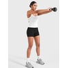image:imageYEOREO CoreFlex Workout Tank Tops Women Open Back Built in Bra Longline Yoga Crop Top Gym Backless Padded CamisoleWhite
