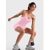 image:imageYEOREO LuxFlow Womens Twist Back Workout Tank Top Strappy Padded Impact Halter Yoga Athletic Bra U Neck Pilates CamisolePink