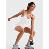 image:imageYEOREO LuxFlow Womens Twist Back Workout Tank Top Strappy Padded Impact Halter Yoga Athletic Bra U Neck Pilates CamisoleWhite