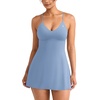 image:imageYEOREO CoreFlex Women Tennis Dress Built in Shorts and Bra with Pockets Workout Gym Golf OutfitsBlue Gray