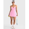 image:imageYEOREO CoreFlex Women Tennis Dress Built in Shorts and Bra with Pockets Workout Gym Golf OutfitsPink