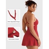 image:imageYEOREO CoreFlex Women Tennis Dress Built in Shorts and Bra with Pockets Workout Gym Golf OutfitsRed