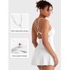 image:imageYEOREO CoreFlex Women Tennis Dress Built in Shorts and Bra with Pockets Workout Gym Golf OutfitsWhite