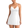 image:imageYEOREO CoreFlex Women Tennis Dress Built in Shorts and Bra with Pockets Workout Gym Golf OutfitsWhite