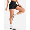 image:imageYEOREO CoreFlex Womens Low Rise Biker Shorts with Pocket 36 No Front Seam Workout Gym Running ShortsBlack