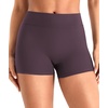 image:imageYEOREO CoreFlex Womens Low Rise Biker Shorts with Pocket 36 No Front Seam Workout Gym Running ShortsBlack Berry Purple