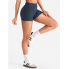 image:imageYEOREO CoreFlex Womens Low Rise Biker Shorts with Pocket 36 No Front Seam Workout Gym Running ShortsNavy Blue