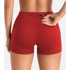 image:imageYEOREO CoreFlex Womens Low Rise Biker Shorts with Pocket 36 No Front Seam Workout Gym Running ShortsRed