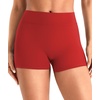 image:imageYEOREO CoreFlex Womens Low Rise Biker Shorts with Pocket 36 No Front Seam Workout Gym Running ShortsRed