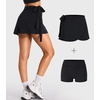 image:imageYEOREO Ease Womens Ballet Wrap Skirt Tie Active Mini Skort with Shorts Tennis Athletic Skirts for Yoga Pilates WorkoutBlack