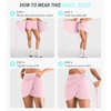 image:imageYEOREO Ease Womens Ballet Wrap Skirt Tie Active Mini Skort with Shorts Tennis Athletic Skirts for Yoga Pilates WorkoutLight Pink