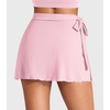 image:imageYEOREO Ease Womens Ballet Wrap Skirt Tie Active Mini Skort with Shorts Tennis Athletic Skirts for Yoga Pilates WorkoutLight Pink