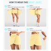 image:imageYEOREO Ease Womens Ballet Wrap Skirt Tie Active Mini Skort with Shorts Tennis Athletic Skirts for Yoga Pilates WorkoutMilk Yellow