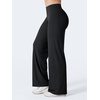 image:imageYEOREO Ease Womens Low Rise Straight Leggings Bottoms Workout No Front Seam 31533 Wide Leg Gym Yoga PantsBlack