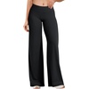 image:imageYEOREO Ease Womens Low Rise Straight Leggings Bottoms Workout No Front Seam 31533 Wide Leg Gym Yoga PantsBlack