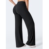 image:imageYEOREO Ease Womens Low Rise Straight Leggings Bottoms Workout No Front Seam 31533 Wide Leg Gym Yoga PantsBlack