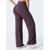 image:imageYEOREO Ease Womens Low Rise Straight Leggings Bottoms Workout No Front Seam 31533 Wide Leg Gym Yoga PantsBlackberry Purple