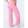 image:imageYEOREO Ease Womens Low Rise Straight Leggings Bottoms Workout No Front Seam 31533 Wide Leg Gym Yoga PantsBubblegum Pink