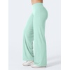 image:imageYEOREO Ease Womens Low Rise Straight Leggings Bottoms Workout No Front Seam 31533 Wide Leg Gym Yoga PantsLight Mint