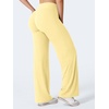 image:imageYEOREO Ease Womens Low Rise Straight Leggings Bottoms Workout No Front Seam 31533 Wide Leg Gym Yoga PantsMilk Yellow