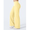 image:imageYEOREO Ease Womens Low Rise Straight Leggings Bottoms Workout No Front Seam 31533 Wide Leg Gym Yoga PantsMilk Yellow