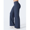image:imageYEOREO Ease Womens Low Rise Straight Leggings Bottoms Workout No Front Seam 31533 Wide Leg Gym Yoga PantsNavy Blue