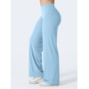 image:imageYEOREO Ease Womens Low Rise Straight Leggings Bottoms Workout No Front Seam 31533 Wide Leg Gym Yoga PantsSky Blue