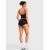 image:imageYEOREO LuxFlow Womens Low Rise Yoga Shorts Sexy Booty Biker Shorts No Front Seam for Workout GymBlack
