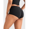 image:imageYEOREO LuxFlow Womens Low Rise Yoga Shorts Sexy Booty Biker Shorts No Front Seam for Workout GymBlack