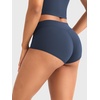 image:imageYEOREO LuxFlow Womens Low Rise Yoga Shorts Sexy Booty Biker Shorts No Front Seam for Workout GymNavy Blue
