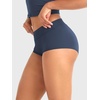 image:imageYEOREO LuxFlow Womens Low Rise Yoga Shorts Sexy Booty Biker Shorts No Front Seam for Workout GymNavy Blue