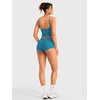 image:imageYEOREO LuxFlow Womens Low Rise Yoga Shorts Sexy Booty Biker Shorts No Front Seam for Workout GymSeaport Blue