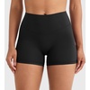 image:imageYEOREO SoftHue Womens High Waisted Biker Shorts 36 No Front Seam Buttery Soft Tummy Control Klinain Yoga Workout ShortsBlack