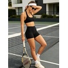 image:imageYEOREO SoftHue Womens High Waisted Biker Shorts 36 No Front Seam Buttery Soft Tummy Control Klinain Yoga Workout ShortsBlack