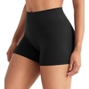 image:imageYEOREO SoftHue Womens High Waisted Biker Shorts 36 No Front Seam Buttery Soft Tummy Control Klinain Yoga Workout ShortsBlack