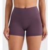 image:imageYEOREO SoftHue Womens High Waisted Biker Shorts 36 No Front Seam Buttery Soft Tummy Control Klinain Yoga Workout ShortsBlack Berry Purple