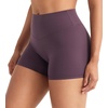 image:imageYEOREO SoftHue Womens High Waisted Biker Shorts 36 No Front Seam Buttery Soft Tummy Control Klinain Yoga Workout ShortsBlack Berry Purple