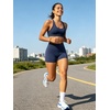 image:imageYEOREO SoftHue Womens High Waisted Biker Shorts 36 No Front Seam Buttery Soft Tummy Control Klinain Yoga Workout ShortsNavy Blue