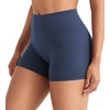 image:imageYEOREO SoftHue Womens High Waisted Biker Shorts 36 No Front Seam Buttery Soft Tummy Control Klinain Yoga Workout ShortsNavy Blue