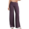 image:imageYEOREO Ease Womens Low Rise Straight Leggings Bottoms Workout No Front Seam 31533 Wide Leg Gym Yoga PantsBlackberry Purple