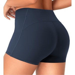 image:imageYEOREO CoreFlex Womens Low Rise Biker Shorts with Pocket 36 No Front Seam Workout Gym Running ShortsNavy Blue